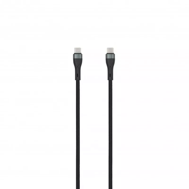 SEEK TOTI USB-C uz USB-C 2m Pīts Kabelis 3A Melns