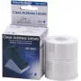 Seiko SLP-2RLC Clear Address Labels 28x89mm, 2 Rolls, 260 Labels, White, Permanent Adhesive, Direct Thermal, for Smart Label Printer