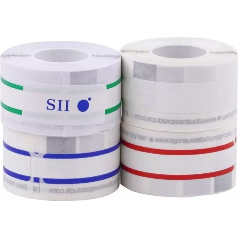 Seiko SLP-4AST dažādu krāsu adrešu etiķetes - 28 x 89 mm, 520 etiķetes (4 ruļļi pa 130) Smart Label Printer 420/425/430/440/450 16.06.2037
