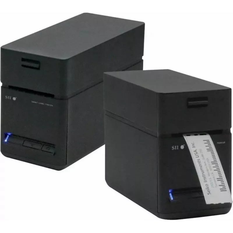 SEIKO SLP-720RT bezvadu LAN etiķešu printeris, 300 dpi tiešā termiskā, USB/Ethernet/Wi-Fi, automātiskais griezējs, melns/pelēks