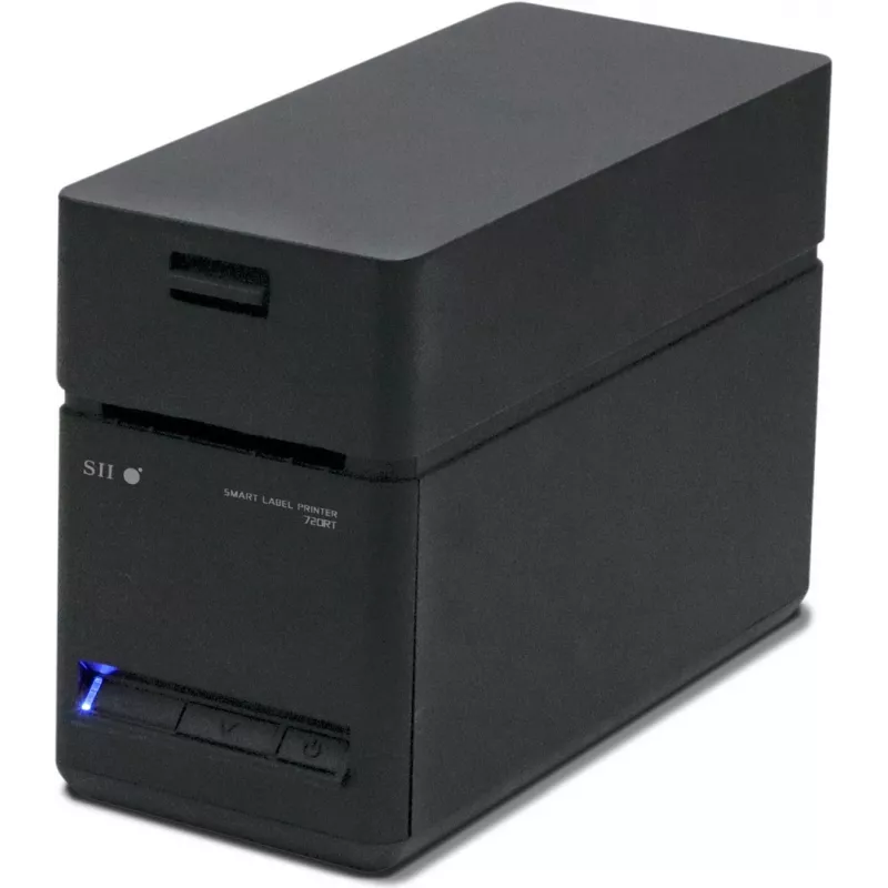 SEIKO SLP-720RT bezvadu LAN etiķešu printeris, 300 dpi tiešā termiskā, USB/Ethernet/Wi-Fi, automātiskais griezējs, melns/pelēks