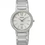 SEIKO SUP467P1 Sieviešu saules kvarca pulkstenis 30.5mm Nerūsējošais tērauds Sudrabs Pērļu māte Dimants