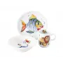 SELTMANN COLORFUL WILDLIFE Bērnu trauku komplekts 3 daļas, porcelāns - šķīvis, bļoda, krūze - dzīvnieku motīvi