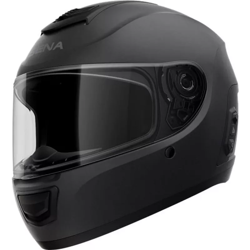 SENA Momentum EVO Motorcycle Smart Helmet, Full Face, Mesh Intercom, Bluetooth 5.0, Matt Black, M Size, ECE
