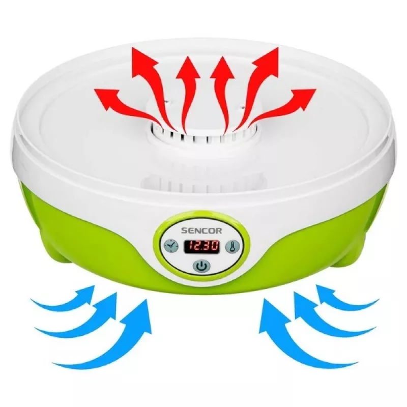 Sencor SFD 851GR Pārtikas žāvētājs, 240 W, 25,5 cm sieta diametrs, 35-70°C, zaļš