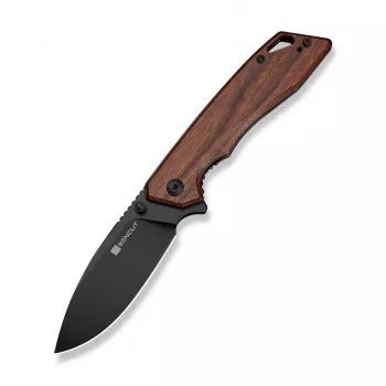 SENCUT Stratex Guibourtia Salokāmais Nazis ar Drop Point Asmeni, Liner Lock, Flipper/Thumb Stud Atvēršanu, 9Cr18MoV Tērauds, Satīna Apdare, 3.46 inch Asmens, 4.41 inch Salocīts, Kabatas Klipsis
