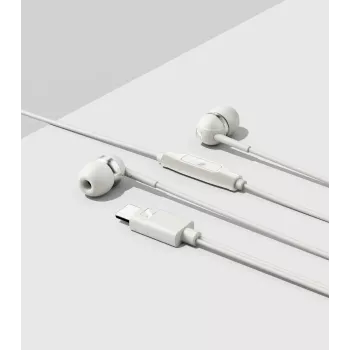 Sennheiser CX 80U vadu USB-C austiņas ar mikrofonu, baltas