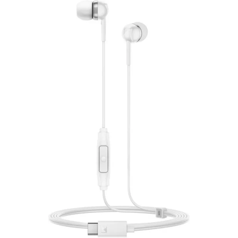 Sennheiser CX 80U vadu USB-C austiņas ar mikrofonu, baltas