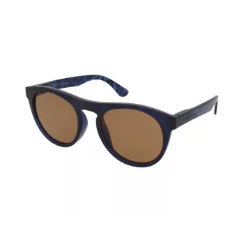 SERENGETI Unisex Saulesbrilles SS572003-S Satīna Melns Taisnstūra Rāmis Brūnas Polarizētas Drivers Lēcas 53/20/140 mm