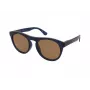 SERENGETI Unisex Saulesbrilles SS572003-S Satīna Melns Taisnstūra Rāmis Brūnas Polarizētas Drivers Lēcas 53/20/140 mm
