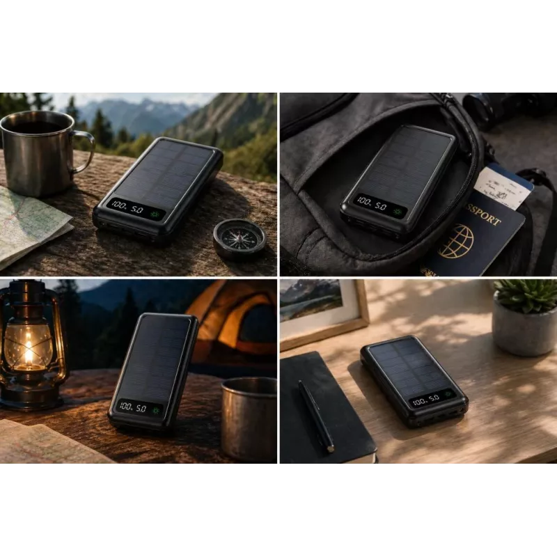 Setty Solar Power Bank SLR-120 20000 mAh Melns