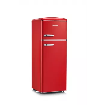 SEVERIN RKG 8930 Retro Red Ledusskapis ar saldētavu, 208 L, Energoefektivitātes klase E