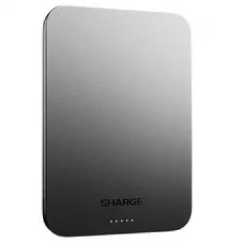 SHARGE AeroMag Air pārnēsājamais akumulators 5000mAh Qi2 15W bezvadu 20W USB-C PD melns YDD-AEROMAGAIR-M6