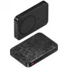 SHARGE CarbonMag 10K bezvadu barošanas bloks, 10,000mAh, Qi2 15W, USB-C 20W, melns YDD-SG-C2TXWCX-HEI