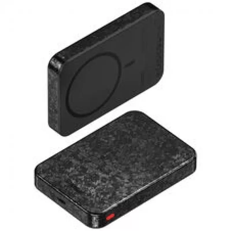 SHARGE CarbonMag 10K bezvadu barošanas bloks, 10,000mAh, Qi2 15W, USB-C 20W, melns YDD-SG-C2TXWCX-HEI