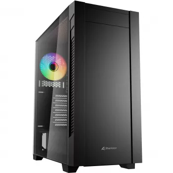 Sharkoon S25-W2 ARGB Black Tempered Glass Midi Tower Case (Model 2026)