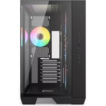 Sharkoon Steel Shark Black Tempered Glass x2 Mid-Tower Case