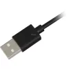 SHARKOON USB 2.0 kabelis, USB-A vīrišķais uz USB-C vīrišķo (Melns, 2 m)