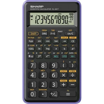 Sharp EL-501T zinātniskais kalkulators, 10 ciparu LCD, 131 funkcija, kabatas, melns SH-EL501TBVL