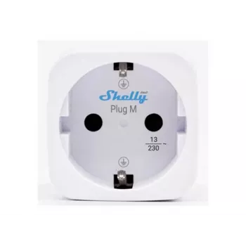 Shelly Plug M Gen3 White 2-Pack – viedais kontaktdakša ar enerģijas uzraudzību, 13A, Wi-Fi un Bluetooth (F tips)