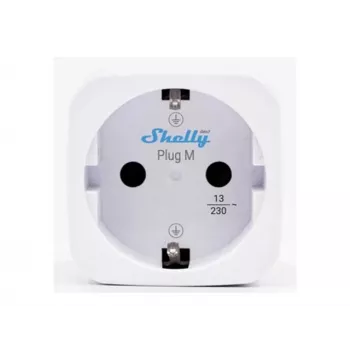 Shelly Plug M Gen3 White – viedais kontaktdakša ar enerģijas uzraudzību, 13A, WiFi un Bluetooth, Schuko