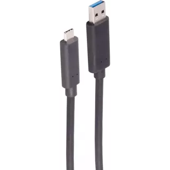 SHIVERPEAKS aktīvais optiskais USB-A uz USB-C kabelis, USB 3.2 Gen 2, 10 Gbps, 30 m, melns BS30-39485