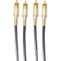 shiverpeaks BASIC-S 2x RCA uz 2x RCA audio kabelis 2,5m melns/zelta BS40224