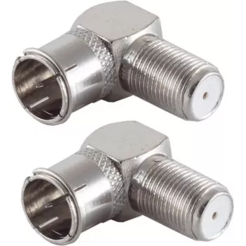 SHIVERPEAKS BASIC-S F-Quick taisnā leņķa adapteru komplekts, 2x F-Male uz F-Female, 75 Ohm, niķelēts BS15-300414