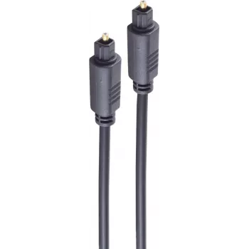 SHIVERPEAKS BASIC-S optiskās šķiedras audio kabelis, Toslink uz Toslink, 10,0 m, 4,0 mm, melns BS69004-10