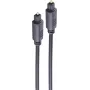 SHIVERPEAKS BASIC-S optiskās šķiedras audio kabelis, Toslink uz Toslink, 10,0 m, 4,0 mm, melns BS69004-10