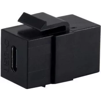 SHIVERPEAKS BASIC-S USB-C 3.1 Gen 2 Keystone savienotājs, mātīte uz mātīti, 10 Gbps, melns BS08-10040