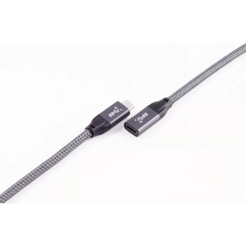 ShiverPeaks BASIC-S USB-C pagarinājuma kabelis, USB 3.2 Gen 2, 2,0 m, melns