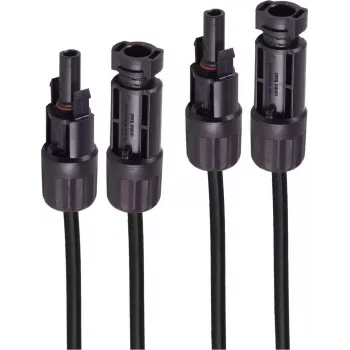 SHIVERPEAKS BS02-32085 PV4 pagarinājuma kabeļu komplekts, 4mm², 2x 15m, melns, MC4 savienotāji, UV izturīgs, TÜV sertificēts