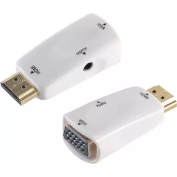 SHIVERPEAKS BS10-01001 HDMI uz VGA + 3,5 mm audio aktīvais pārveidotājs, 1080p, melns