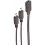 SHIVERPEAKS BS13-20021 USB-C uz 2x Micro-USB B sadalītāja kabelis 0,3m melns