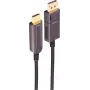 SHIVERPEAKS BS30-20485 aktīvais optiskais DisplayPort uz HDMI adaptera kabelis, 4K60, 30m, melns
