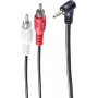 SHIVERPEAKS BS30842 Audio kabelis 1,5 m 3,5 mm uz 2x RCA vīrišķais melns