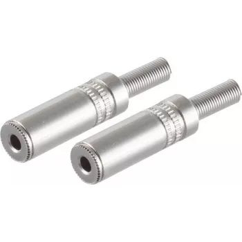 SHIVERPEAKS BS51210-M2 3,5 mm stereo jack spraudnis, nerūsējošais tērauds, lodēšanas savienojums, zelta pārklājums