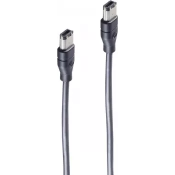 SHIVERPEAKS BS77202 FireWire 400 kabelis - 6-pin uz 6-pin, melns, 400 Mbit/s