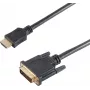 SHIVERPEAKS BS77481 HDMI Type A male uz DVI-D male video kabeļa adapteris, 1,5 m, melns, zelta pārklājums, trīskāršs ekranējums, atbalsta 1920x1200
