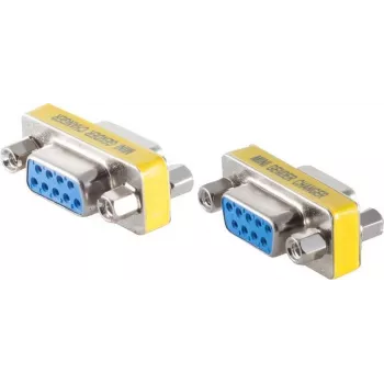 SHIVERPEAKS BS78254 9-pinu D-SUB adapteris vīrišķais uz sievišķo, sudraba