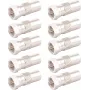 SHIVERPEAKS IEC vītņuzgriežņa uz F ligzdas adapteru komplekts, 10 gab., 75 omi, niķelēts BS85323-SET10