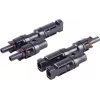 SHIVERPEAKS PV4 T-adapteru komplekts, 2-uz-1 atzars, IP68, 1500V DC, 30A, melns (BS02-21012)