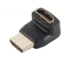 SHIVERPEAKS S/CON maximum connectivity HDMI adapteris vīrišķais uz sievišķo, 90° leņķis uz augšu, zeltīts, 4K2K, melns (77407-1)