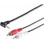 SHIVERPEAKS S/CONN maximum connectivity 3,5 mm stereo leņķa jack uz 2 RCA audio kabelis, 1,5 m, zelta pārklājums, dubulti ekranēts 30842