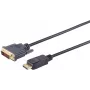 SHIVERPEAKS S/CONN maximum connectivity DisplayPort uz DVI-D kabelis, 20 kontaktu DP tēviņš uz 24+1 DVI-D tēviņš, zelta pārklājuma kontakti, 7,5 m, melns 77497-1