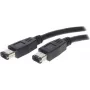 SHIVERPEAKS S/CONN maximum connectivity FireWire kabelis, IEEE 1394a, 6-pin male to 6-pin male, 400 Mbps, 1,8 m, melns 77202