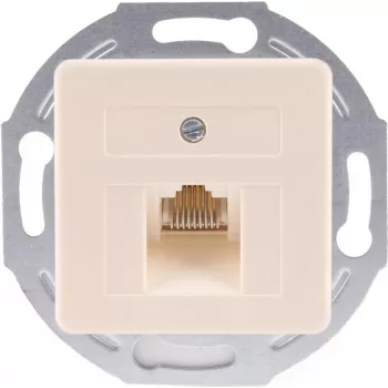 SHIVERPEAKS S/CONN maximum connectivity UAE RJ45 sienas kontaktligzda 1x8 iegremdētā montāža ar centrālo plāksni un metāla montāžas gredzenu, tīri balta 74221-1-50-UNI