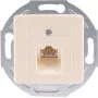 SHIVERPEAKS S/CONN maximum connectivity UAE RJ45 sienas kontaktligzda 1x8 iegremdētā montāža ar centrālo plāksni un metāla montāžas gredzenu, tīri balta 74221-1-50-UNI