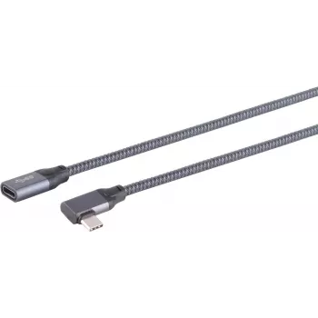 SHIVERPEAKS S/CONN maksimālas savienojamības USB-C pagarinājuma kabelis, 3.2, 90°, Pro, 0,25 m 13-56000